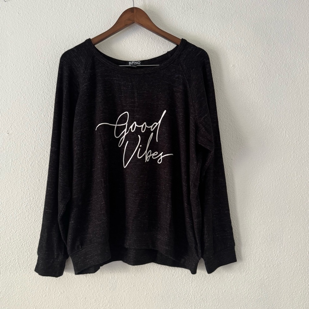 Buffalo David Bitton Cozy Chic Crewneck Top Loungewear Minimalist XXL Plus Soft - Picture 14 of 15